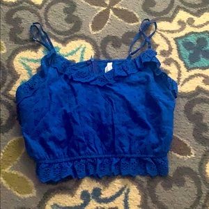 charlotte russe zip back cropped tank top